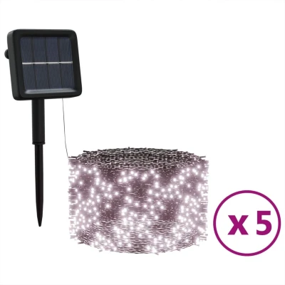 Afbeelding van 5 st Lichtslinger met 200 LED&#039;s solar binnen/buiten warmwit