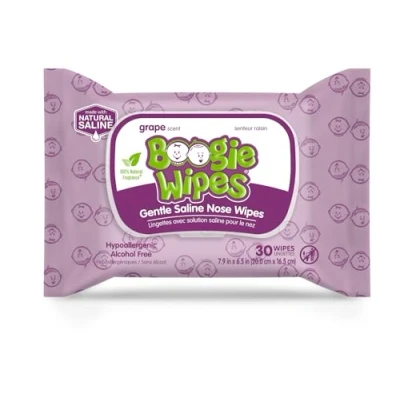 Afbeelding van Boogie Wipes Grape Scent Extra Soft Saline 30 CT van Little Busy Bodies