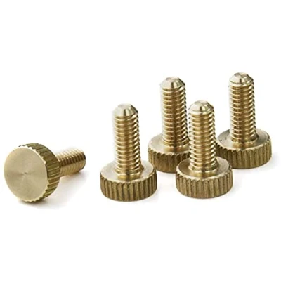 Afbeelding van Precisiongeek Messing Kartelschroeven M5 x 10mm (5 stuks)