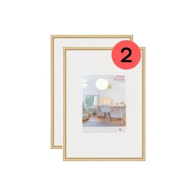 Afbeelding van walther design New Lifestyle KVX342GD Fotolijst, goud, 29,7 x 42 cm (DIN A3), met kunstglas, dubbelpak, kunststof frame
