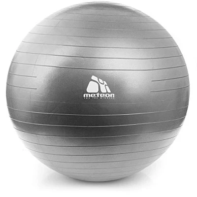 Afbeelding van meteor Gymnastiekbal Anti burst Exercise Ball Oefeningen Fitness Yoga Pilates Gym Trainingen Geboortebal Voor Zwangerschap met luchtpomp Zitbal (85 cm, zilver)