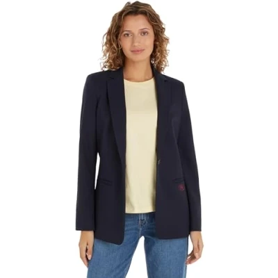 Afbeelding van Tommy Hilfiger Dames MD CORE Regular SB Blazer Desert Sky 46, woestijn hemel, 72 NL