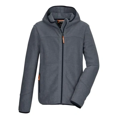 Afbeelding van killtec jongens Gebreid fleecejack/fleecejack met capuchon KOW 364 BYS KNTFLC JCKT, blaugrau, 128, 42157 000