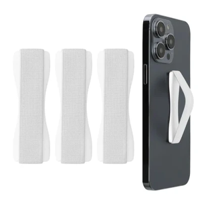 Afbeelding van kwmobile vingerhouder voor smartphone Vingergreep telefoon Zelfklevende finger holder Set van 3 In wit