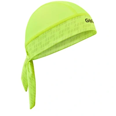 Afbeelding van GripGrab Zomer Fiets Bandana Zweetbescherming UV Bescherming Hoofddoek Fietsmuts Geel Hi Vis Unisex Maat One Size