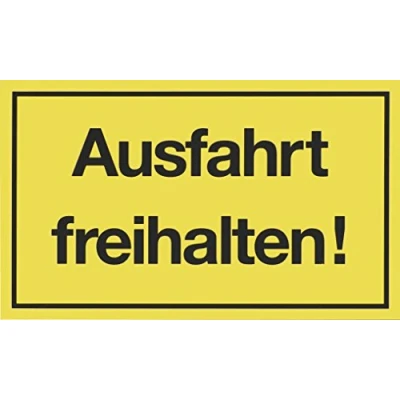 Afbeelding van Metafranc Informatiebord &quot;Ausfahrt freihalten !&quot; 300 x 200 mm/Bewegwijzering/Infobord/Verbodsbord/Houverbod/Parkeerverbod/Identificatie van de grond/Bedrijfsaanduiding / 500270