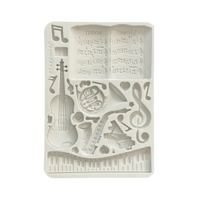 Afbeelding van Stamperia Music A5 Silicon Mould (KACMA547)