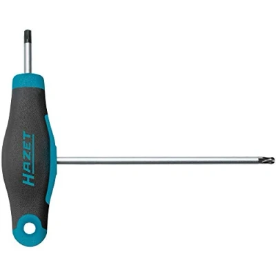 Afbeelding van Hazet Hoekschroevendraaier (kort en lang lemmet voor flexibel gebruik, torx profiel, maat: T15) 829KKT T15, donkerblauw