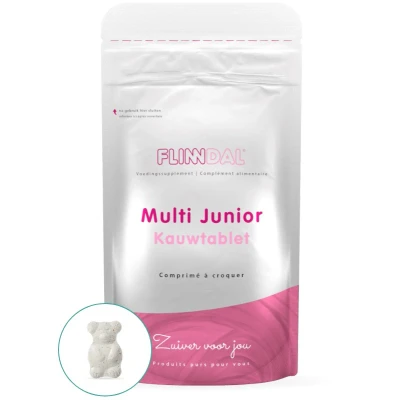 Afbeelding van Multi Junior Voordeligste verpakking Multivitamine voor kinderen met fruitsmaak Flinndal