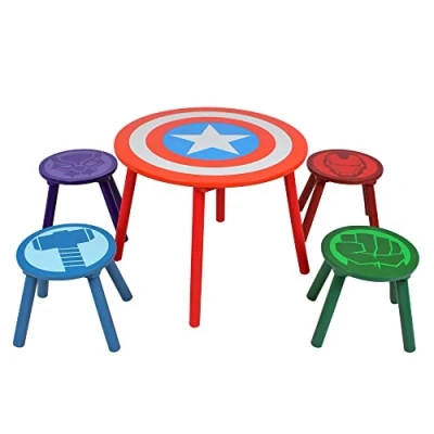 Afbeelding van Disney Tafel en Krukken Set, 15mm MDF, grenen hout, Multicolor, Small