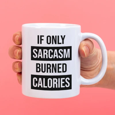 Afbeelding van Mok If only sarcasm burned calories