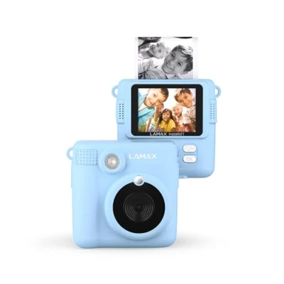 Afbeelding van LAMAX InstaKid1 kindercamera, direct afdrukken op thermisch papier, tot 100 foto&#039;s per rol, 2,4 inch display, filter, frame, effecten, eenvoudige bediening, video opname, Duitse omgeving, games