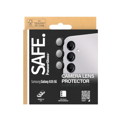 Afbeelding van Screenprotector Samsung Galaxy A35: PanzerGlass SAFE Camera Protector Hoops