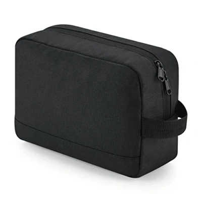 Afbeelding van BagBase BG277 toilettas van gerecycled materiaal, zwart., Eén maat
