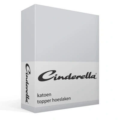 Afbeelding van Katoenen Topper Hoeslaken Cinderella Light Grey 160 x 200 cm