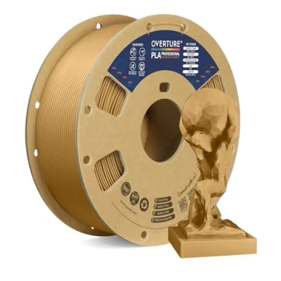 Afbeelding van OVERTURE PLA Plus (PLA+) filament voor 3D printers, 1,75 mm, professionele sterkte, Pro 1 kg, nauwkeurigheid afmetingen +/ 0,03 mm (bruin)