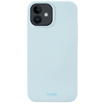 Afbeelding van Holdit Siliconen Hoesje iPhone 12/12 Pro (6,1&quot;) 0,8mm Ultra thin Silicone Case Volledige Bescherming en voor de cameralenzen Gripvriendelijk oppervlak Mineral Blue