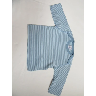 Afbeelding van petit bateau , t shirt lange mouw streepje blauw 74 12 maand