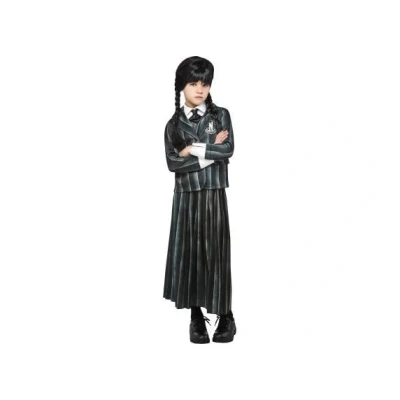 Afbeelding van Rubies Wednesday School uniform Deluxe kids (maat S) Carnaval Addams kostuum jurk
