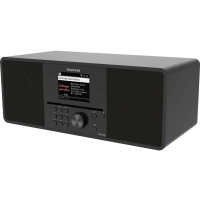 Afbeelding van Telestar TOP 300 Schwarz Internetradio met CD speler Internet, DAB+, VHF (FM) USB, WiFi, Internetradio, CD, Bluetooth, AUX Incl. afstandsbediening Zwart