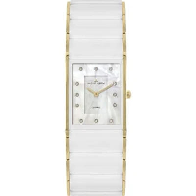 Afbeelding van Jacques Lemans Horloge, Dames, Maat: One Size, Gold weiß