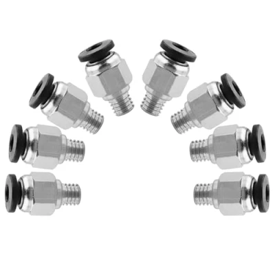 Afbeelding van PC4 M6 stekker, connector, pneumatische aansluiting, rechte snelkoppeling voor 3D printers, 10 stuks