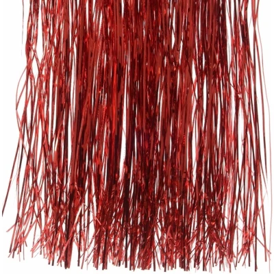 Afbeelding van 3x Kerstversiering folie Engelenhaar rood