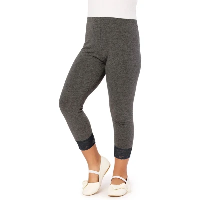 Afbeelding van Merry Style MS MS10 293 LE Meisjes Leggings Sport Vrijetijdsbroek 3/4 Capri Viscose Sporbroek Yogabroek Donker Gemêleerd 122