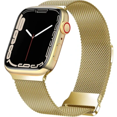 Afbeelding van Apple Watch Milanese band Goud Extra sterke magneet Geschikt voor 38mm / 40mm 41mm