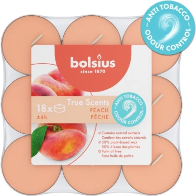 Afbeelding van Bolsius Geurtheelichten anti tabak peach 4 uurs
