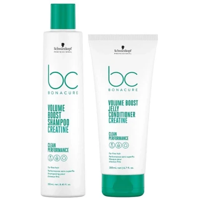 Afbeelding van Schwarzkopf BC Volume Boost Shampoo 250ml + Conditioner 200ml bundel/set/pakket Haibu by Kapperskorting.com