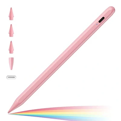 Afbeelding van Tilt Sensor Palm Rejection Stylus voor iPad (2022 2018), Actief Potlood Pro 11/12.9 inch, 10/9/8/7/6e Gen, Air 5e/4e/3e Mini 6/5e Digitaal Schrijven/Tekenen
