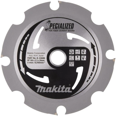 Afbeelding van Makita Accessoires Cirkelzaagblad Vezelcementplaat Pcd 165X20X2,3 4T 12G B 33685