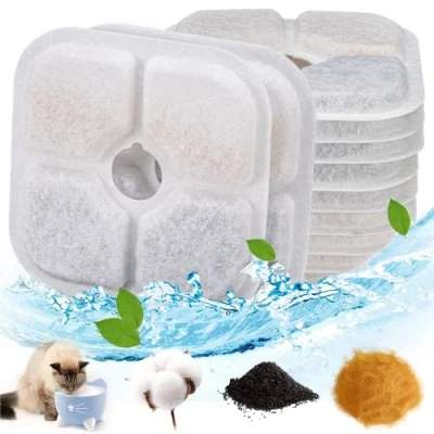 Afbeelding van Filter voor waterfontein, kattenfilter, fontein, kat, 12 filters, waterfontein katten, compatibel met Catit Pixi 43717, en katten huisdieren, 2,5 l