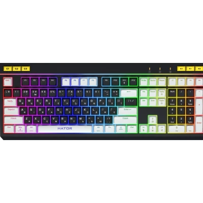 Afbeelding van HATOR Icefall toetsenbord Gamen USB QWERTY Amerikaans Engels Zwart