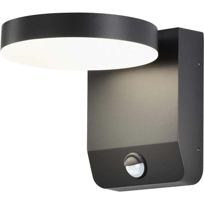 Afbeelding van V TAC VT 11020S RD B Draaibare LED Wandlamp met Sensor IP65 Zwart 17W 2520 Lumen 4000K