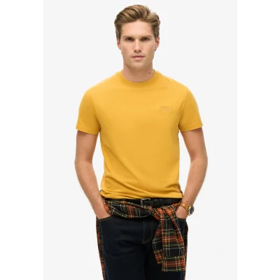 Afbeelding van Superdry Mannen Essential T shirt van Biologisch Katoen met Logo Geel Grootte: XL