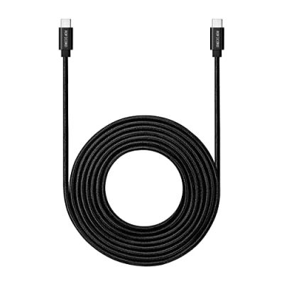 Afbeelding van USB C naar kabel 4,6M, 60W voeding extra lang en extreem duurzaam type oplader snoer compatibel met MacBook Pro/Galaxy S20/Switch/Pixel/LG andere (zwart)