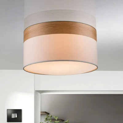 Afbeelding van Globo plafonniere Chipsy nikkel metaal 40 cm E27 fitting 15221D