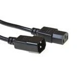 Afbeelding van ACT AK5029 230V Stroomkabel C13/C14 Zwart 60 cm