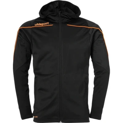 Afbeelding van Uhlsport Stream 22 Trainingsjas Met Capuchon Kind Zwart Fluor Oranje Maat 164