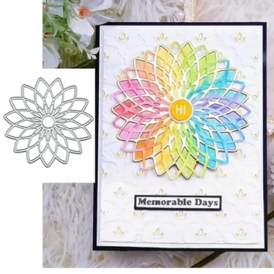 Afbeelding van Popping Flower Medaillon Metalen Die Cuts, Lente Bloem Frame Snijden Dies Cut Stencils DIY Scrapbooking Decoratieve Embossing Papier Kaart Maken
