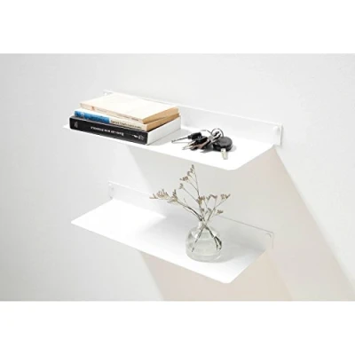 Afbeelding van TEEbooks Wandboard Set met 2 Staal Wit 45 x 15 5 cm