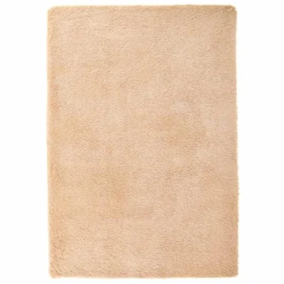 Afbeelding van vidaXL hoogpolig vloerkleed 120x170 cm polyester beige