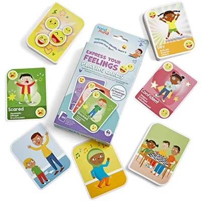 Afbeelding van Learning Resources Express Your Feelings Speelkaarten, sociaal emotioneel leren, kalmeerhoek, speeltherapie voor therapeuten, emotiekaarten, flitskaarten peuters en kleuters, leeftijd 3+