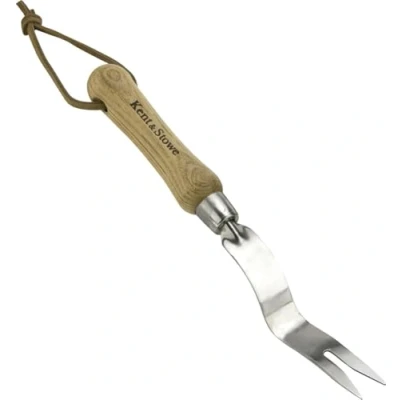Afbeelding van Kent &amp; Stowe Handwortelsteker, roestvrij staal, voor gras en aardoppervlakken, onkruidverwijderaar met steel van essenhout, lengte: 30 cm