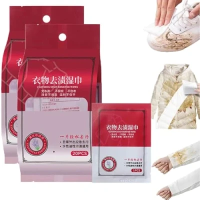 Afbeelding van Kleding Vlekken Verwijderen Doekjes, Vochtige Individuele Wrapped Doekjes Vlek Verwijder, Noodvlekkenverwijderaar Voor Stof Tapijt (2 STKS)