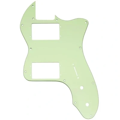 Afbeelding van Musiclily Pro 12 Schroefgaten Breed Bereik HH Slagplaat voor USA/Mexico Fender 72 Tele Thinline stijl Elektrische Gitaar, 3 laags Mint Groen