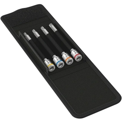 Afbeelding van Wera 8767 A HF 1 Zyklop 4 delige bitdoppenset vasthoudfunctie etui torx 1/4&quot;