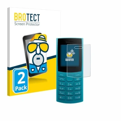 Afbeelding van BROTECT (2 Stuks) Antireflecterende Beschermfolie voor Nokia 105 4G 2nd Edition Anti Glare Screen Protector, Mat, Ontspiegelend